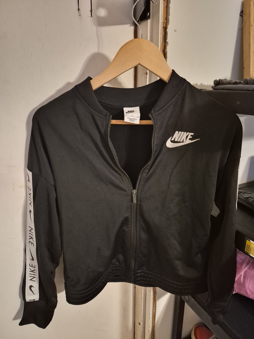 Nike Swoosh Track Jacket Black & White Youth XL
